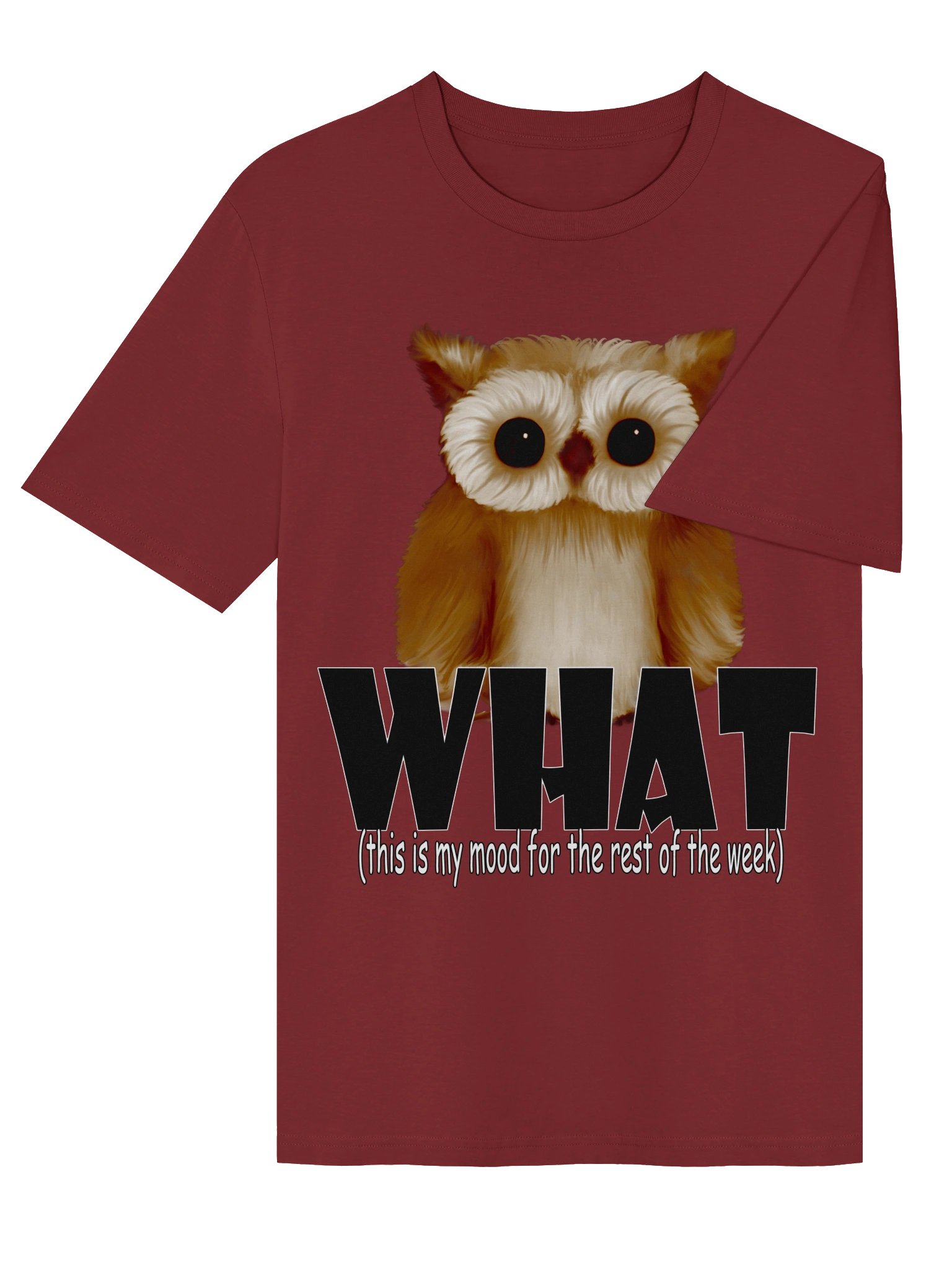 Owl "WHAT" T-Shirt. Unisex Stanley/Stella Organic Ribbed Neck T-Shirt product image (3)