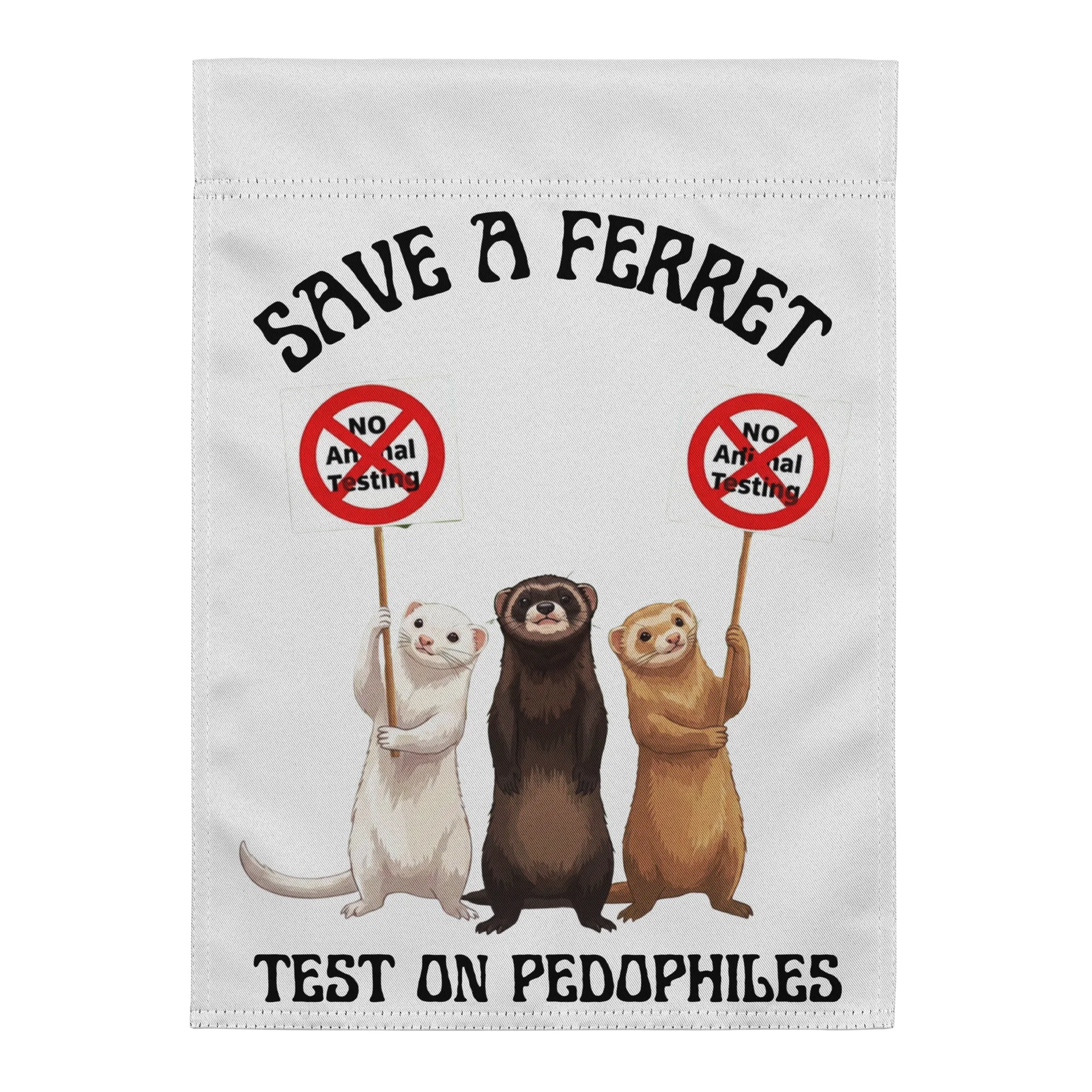 No Animal Testing Garden Flag product image (1)