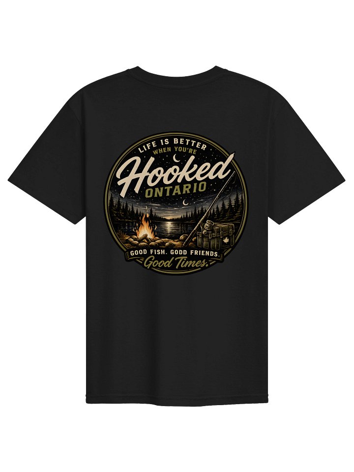 Hooked Ontario Black Logo Tee