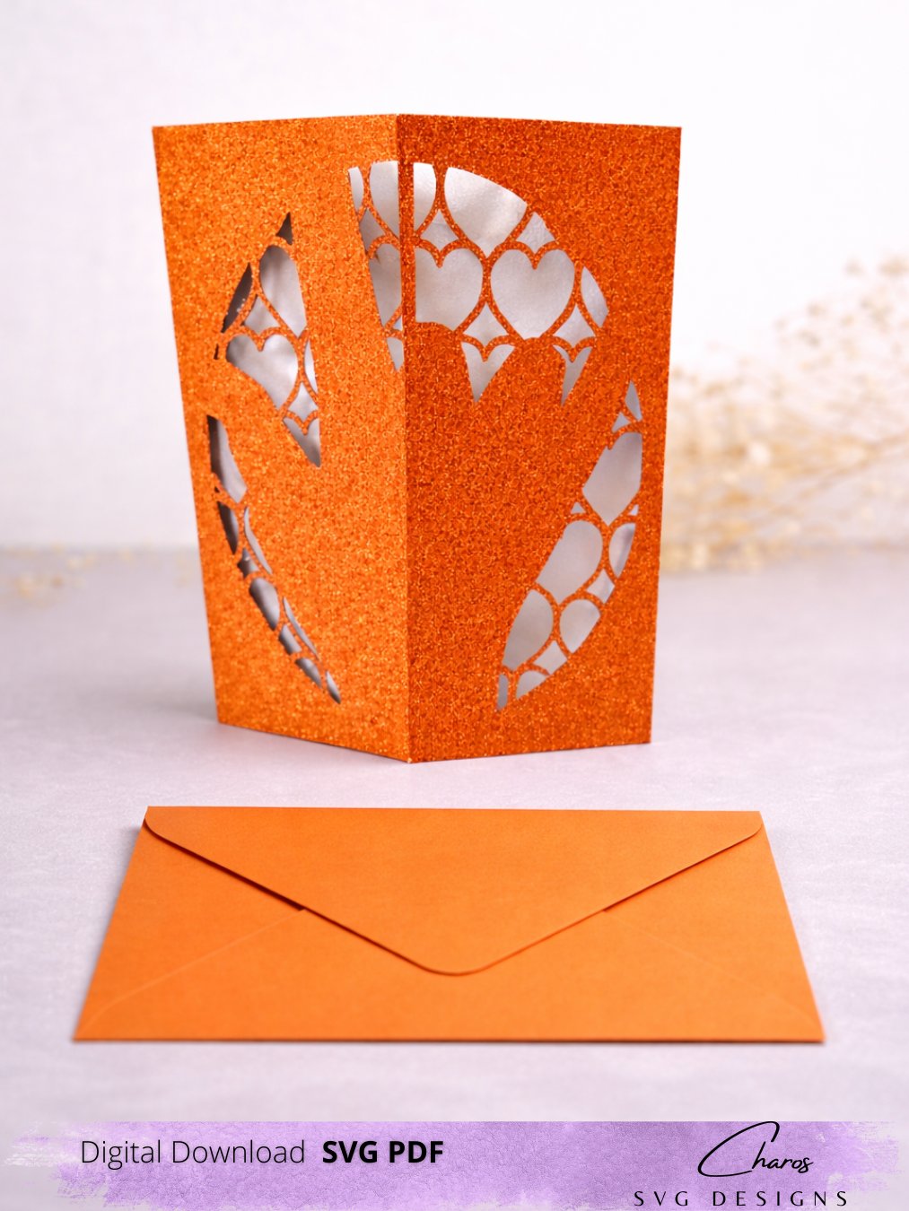 I Love You in ASL Tri-Fold Card SVG Greeting Card Design with Bonus Envelope product image (10)