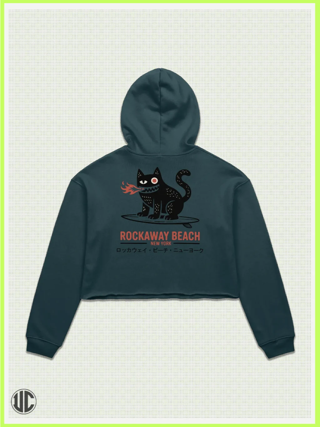 UnkoCon – Rockaway Beach NY Surfer Crop Hoodie product image (1)