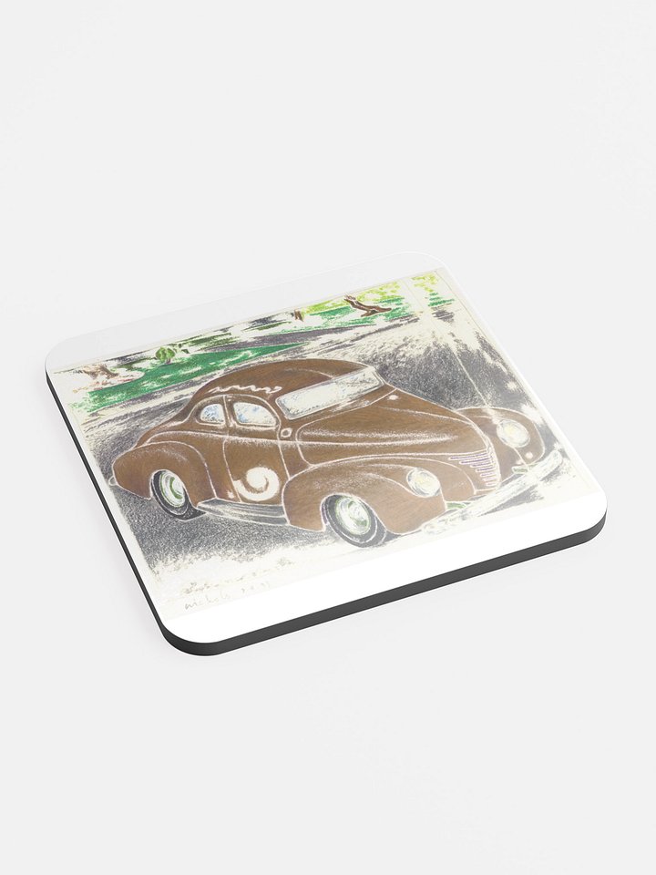 Gold Kustom Car coaster product image (2)