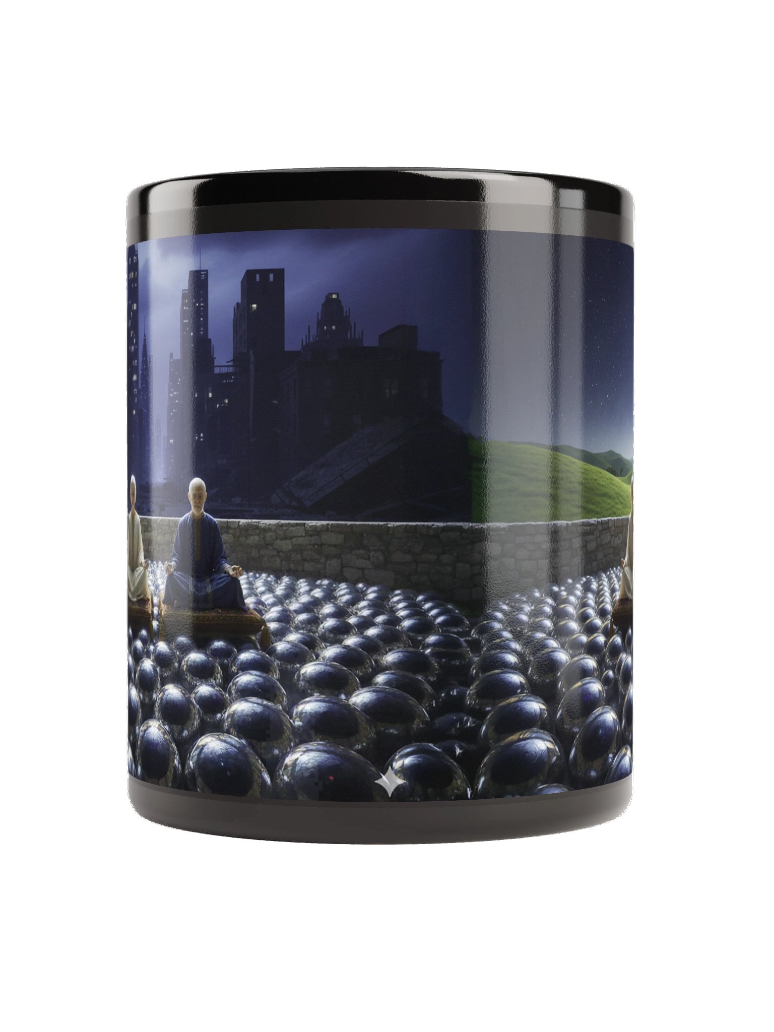 Dual Meditations Black Mug product image (4)