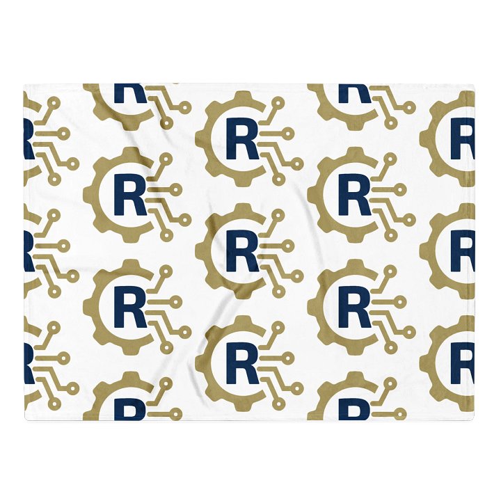 White Robotics Throw Blanket product image (1)