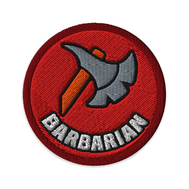 Battle Baubles Barbarian Class Embroidered Patch product image (1)