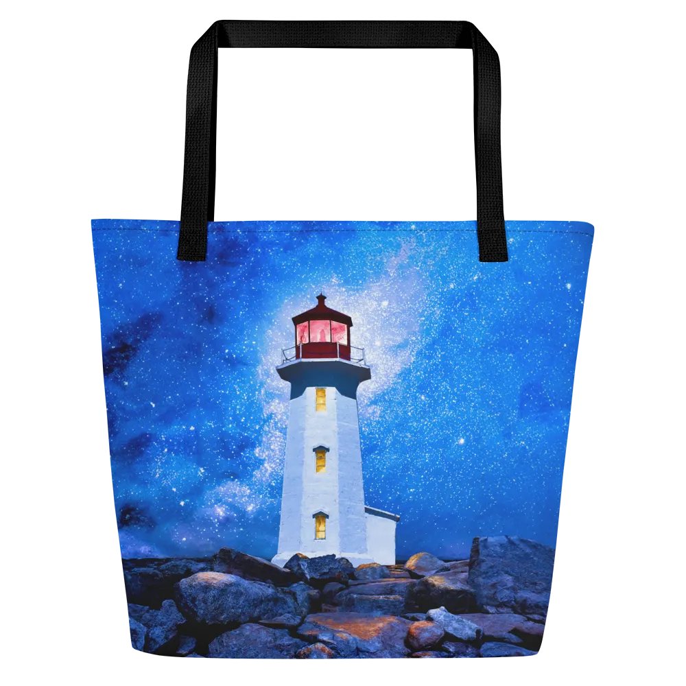 Peggy's Cove Lighthouse by Night Tote Bag product image (1)
