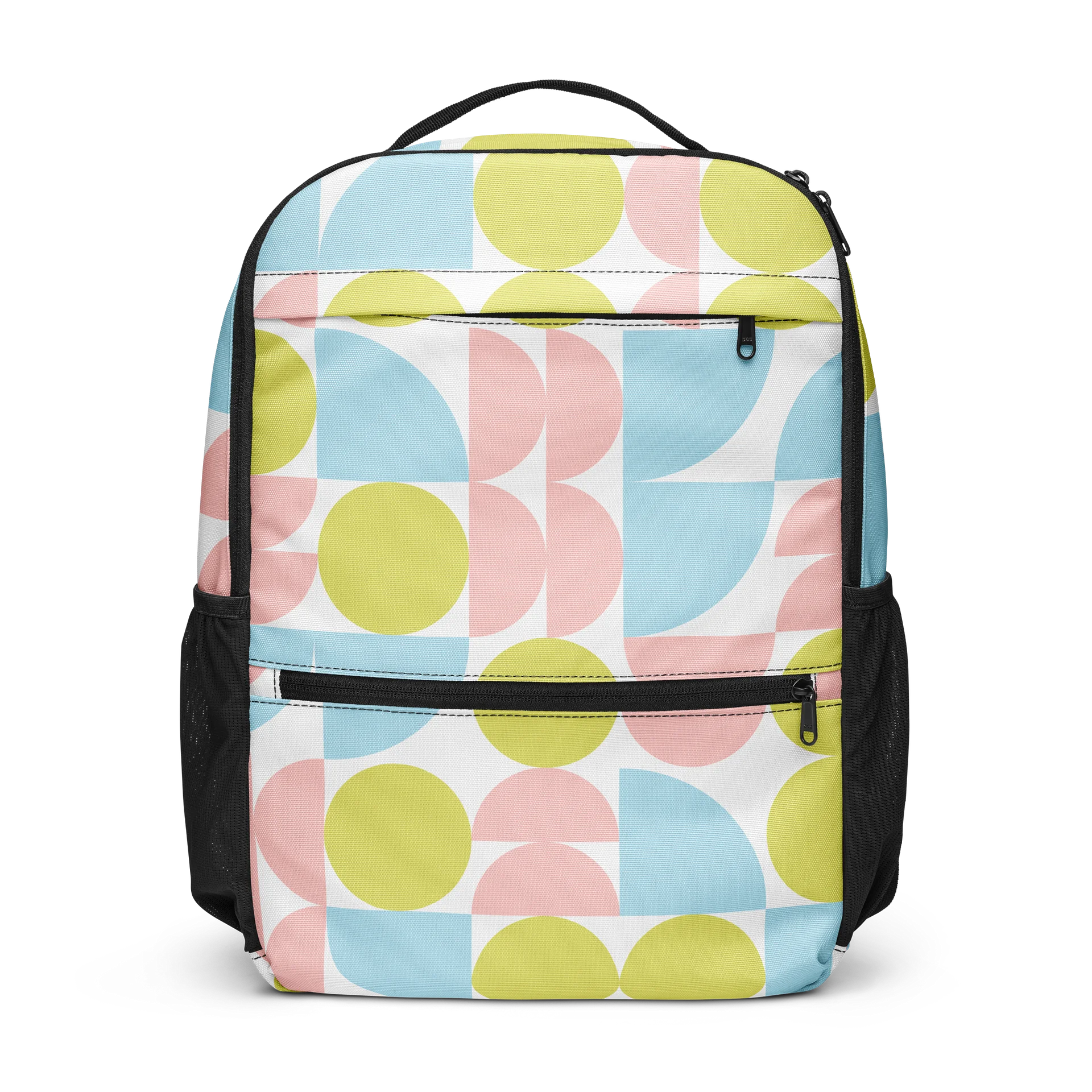 Pastel Geometry All-Over Backpack product image (1)