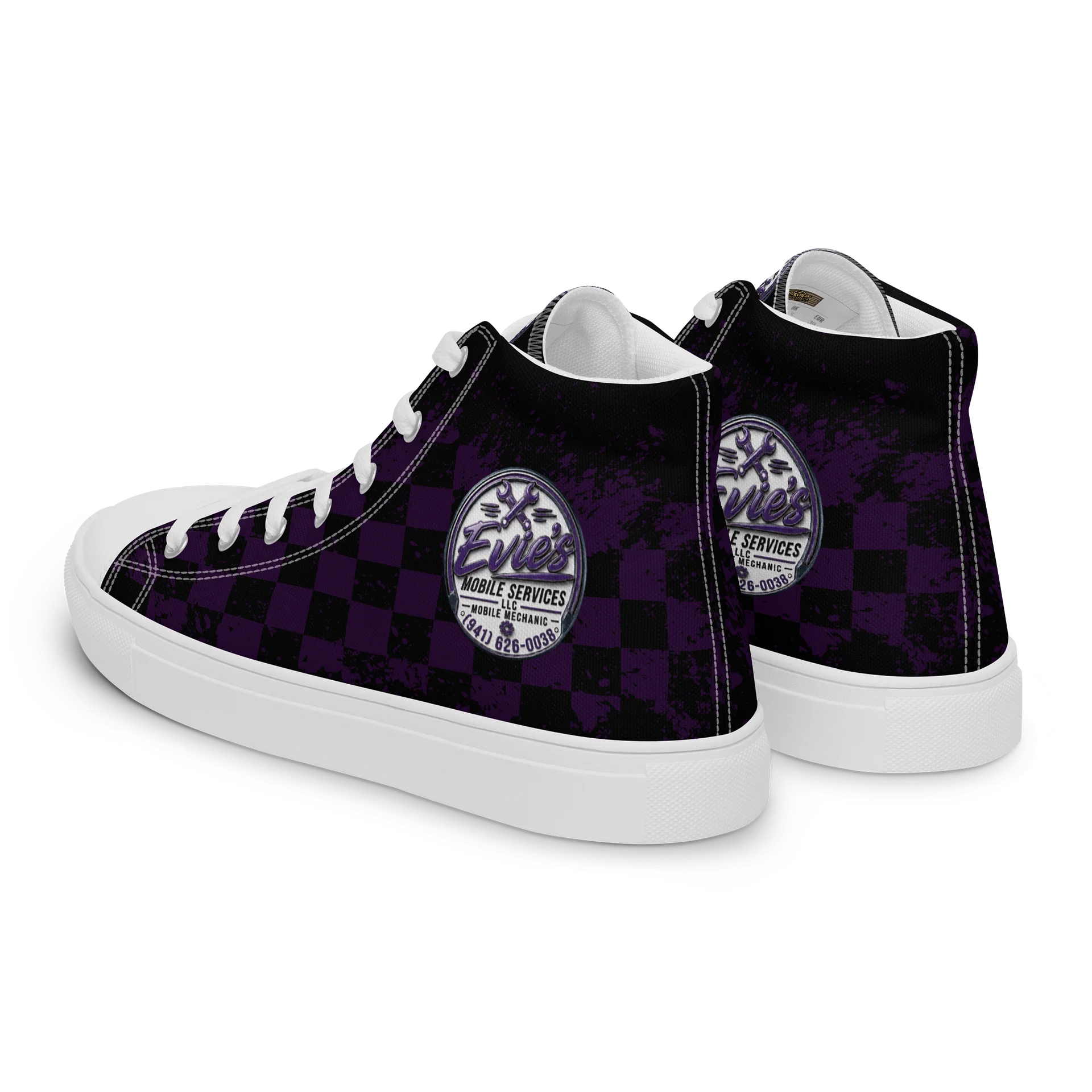 Evie’s Mobile Services Logo High Tops product image (5)