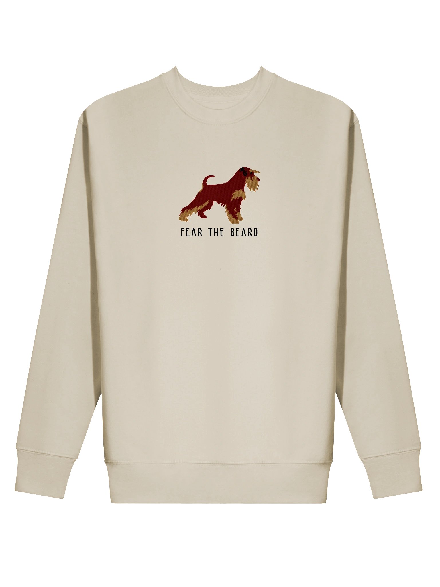 Fear the Beard Sweatshirt (Embroidered) of a Miniature Schnauzer(Liver & Tan) product image (72)