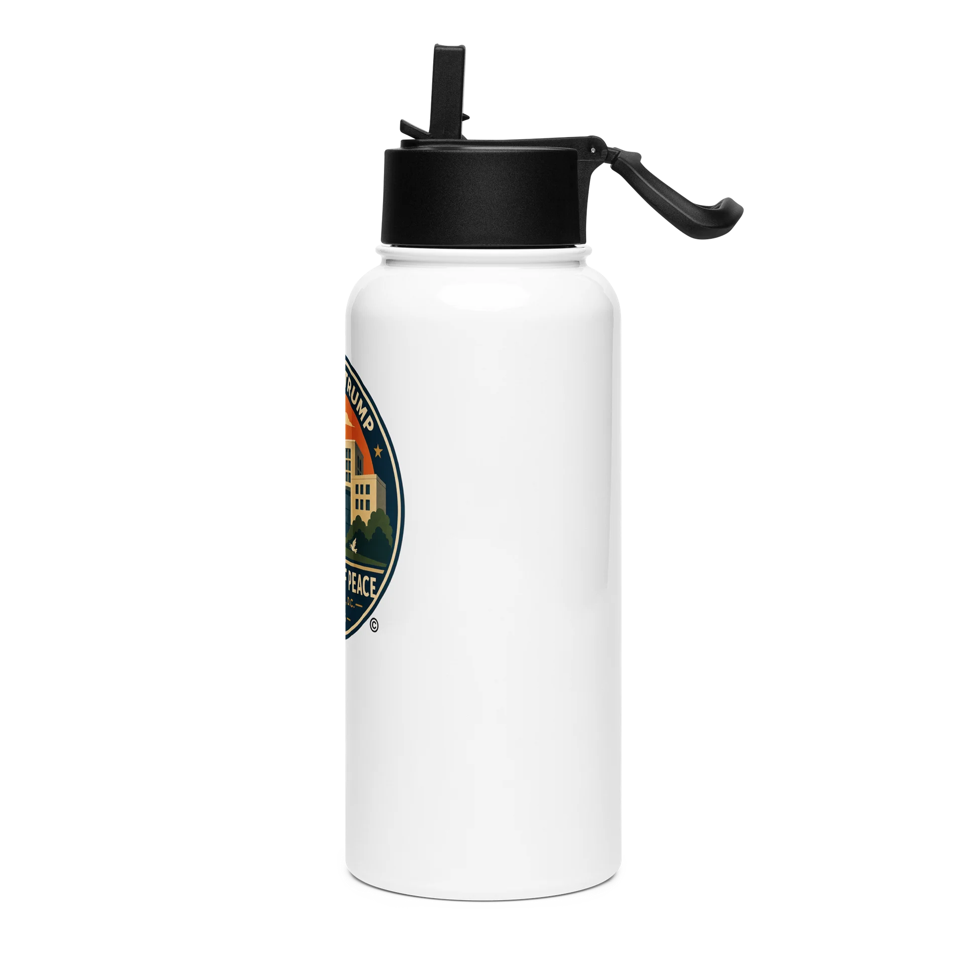 Stainless Steel Water Bottle with a Straw Lid - Donald J. Trump Institute of Peace™ product image (3)