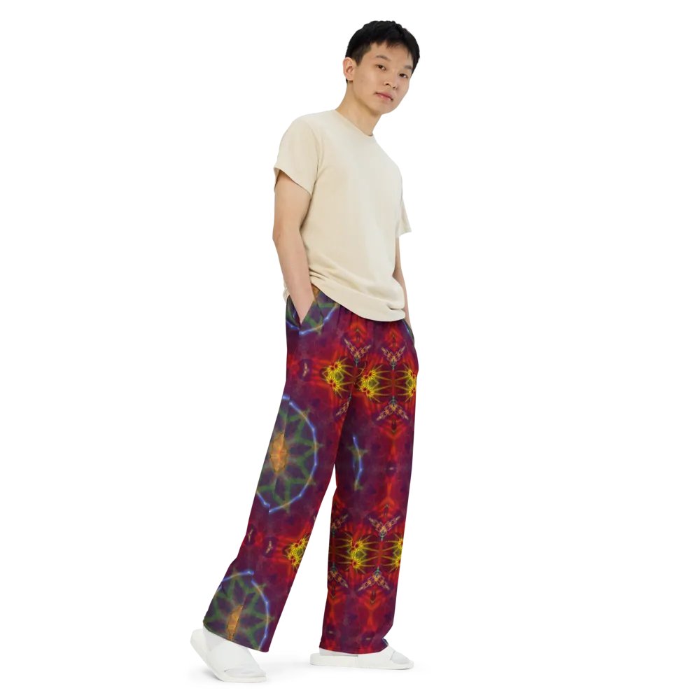 Orange and Purple Kaleidoscope Wideleg Pants product image (7)