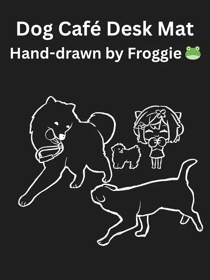 Froggie in Puppy Heaven Desk Mat (Black) product image (2)