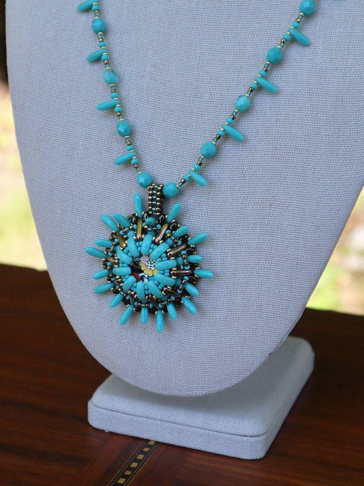 Turquoise Starburst Necklace product image (2)