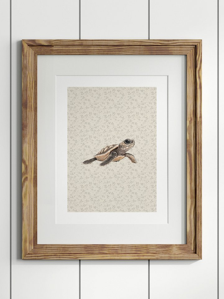 Boho Sea Turtle Nursery Print product image (1)
