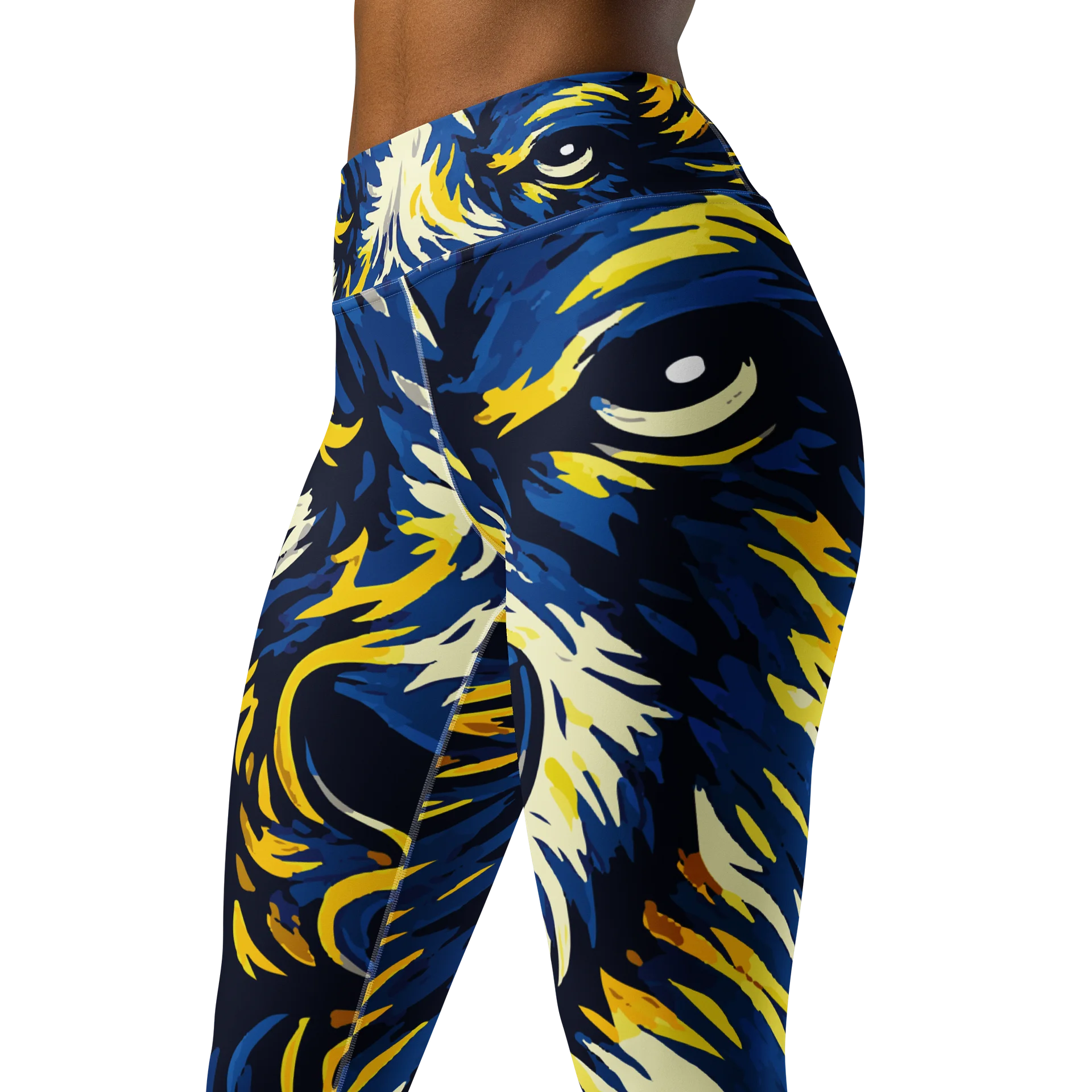 Vivid Buffalo Blue and Gold Leggings product image (4)