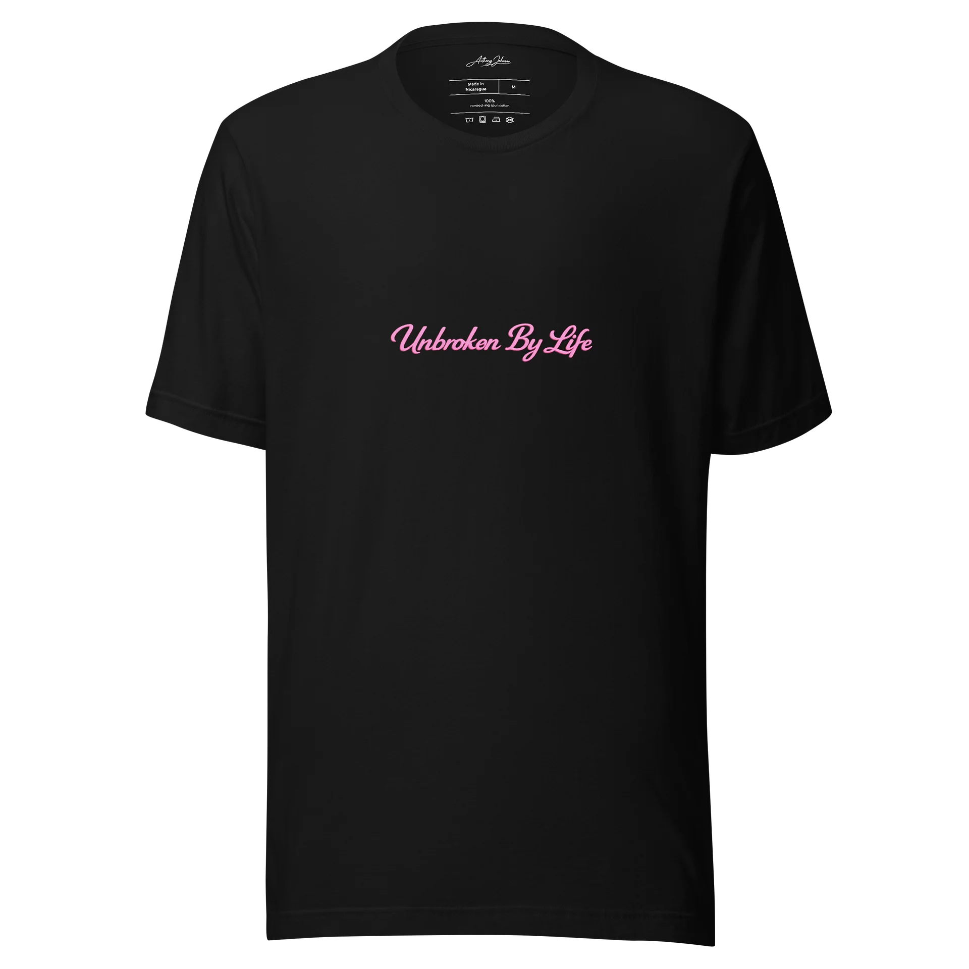Unbroken By Life Tee – Pink Script Edition product image (1)
