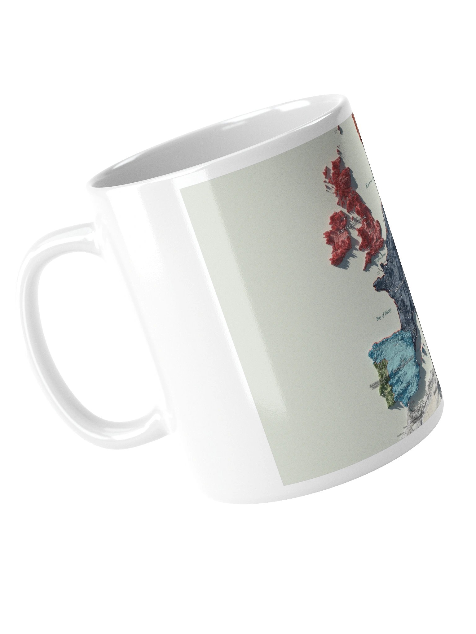 Napoleonic Europe 1812 3D Topographic Map Mug product image (11)