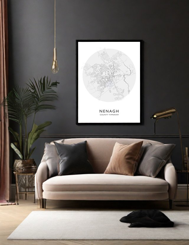 Nenagh: Framed Map (Circular) product image (5)