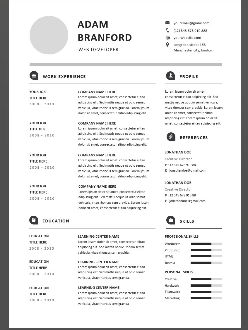 500+ CV / Resume Template Bundle – Stand Out & Get Hired Faster product image (4)