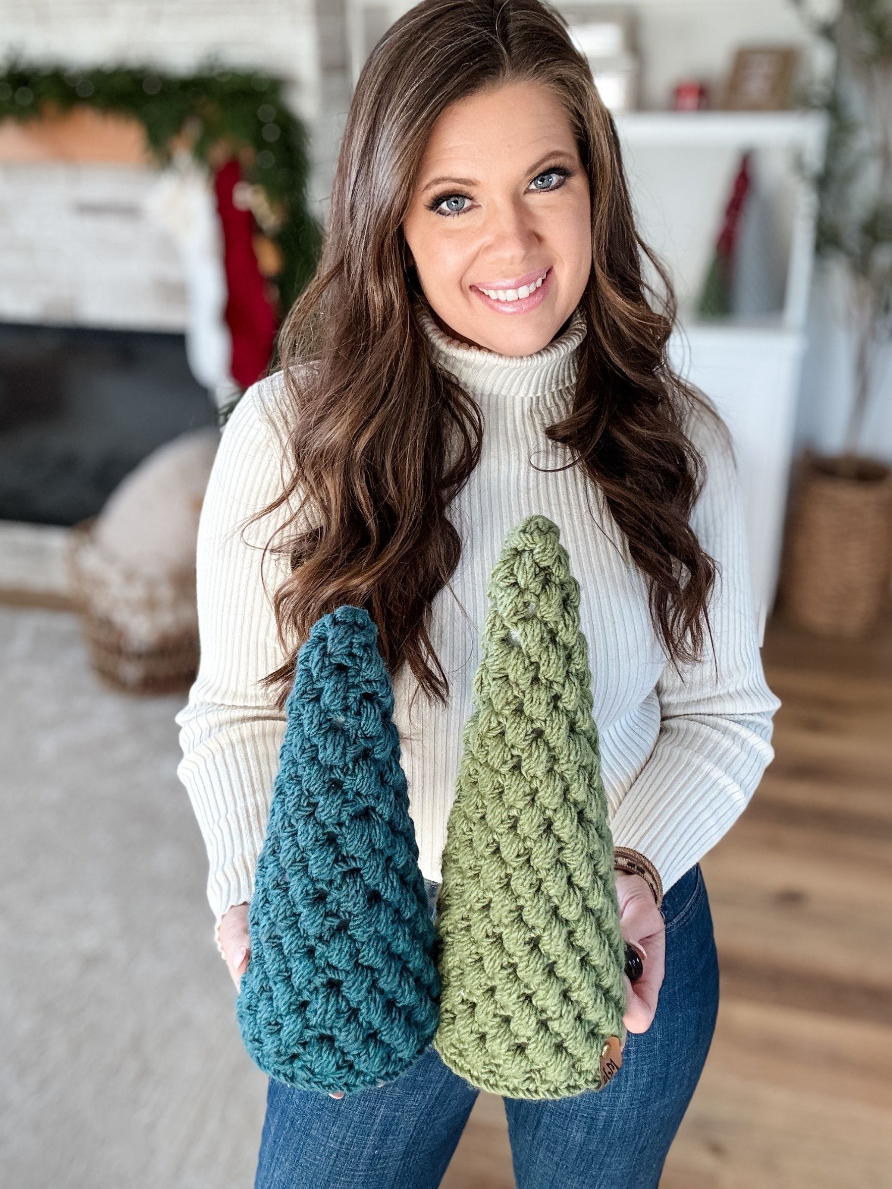 Festive Puff Stitch Trees Crochet Pattern product image (2)