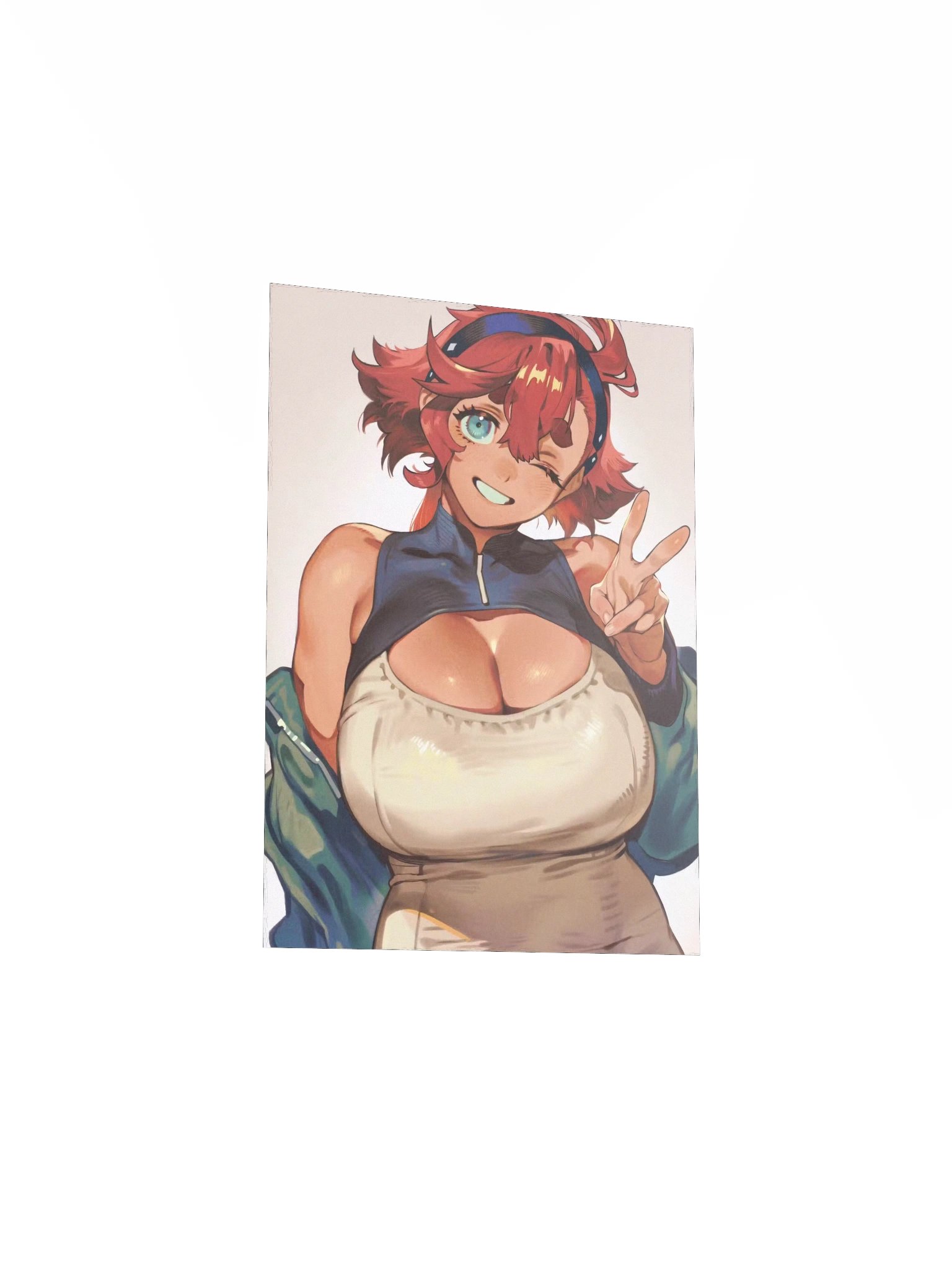 Red Hair Peace Sign Girl Print product image (3)
