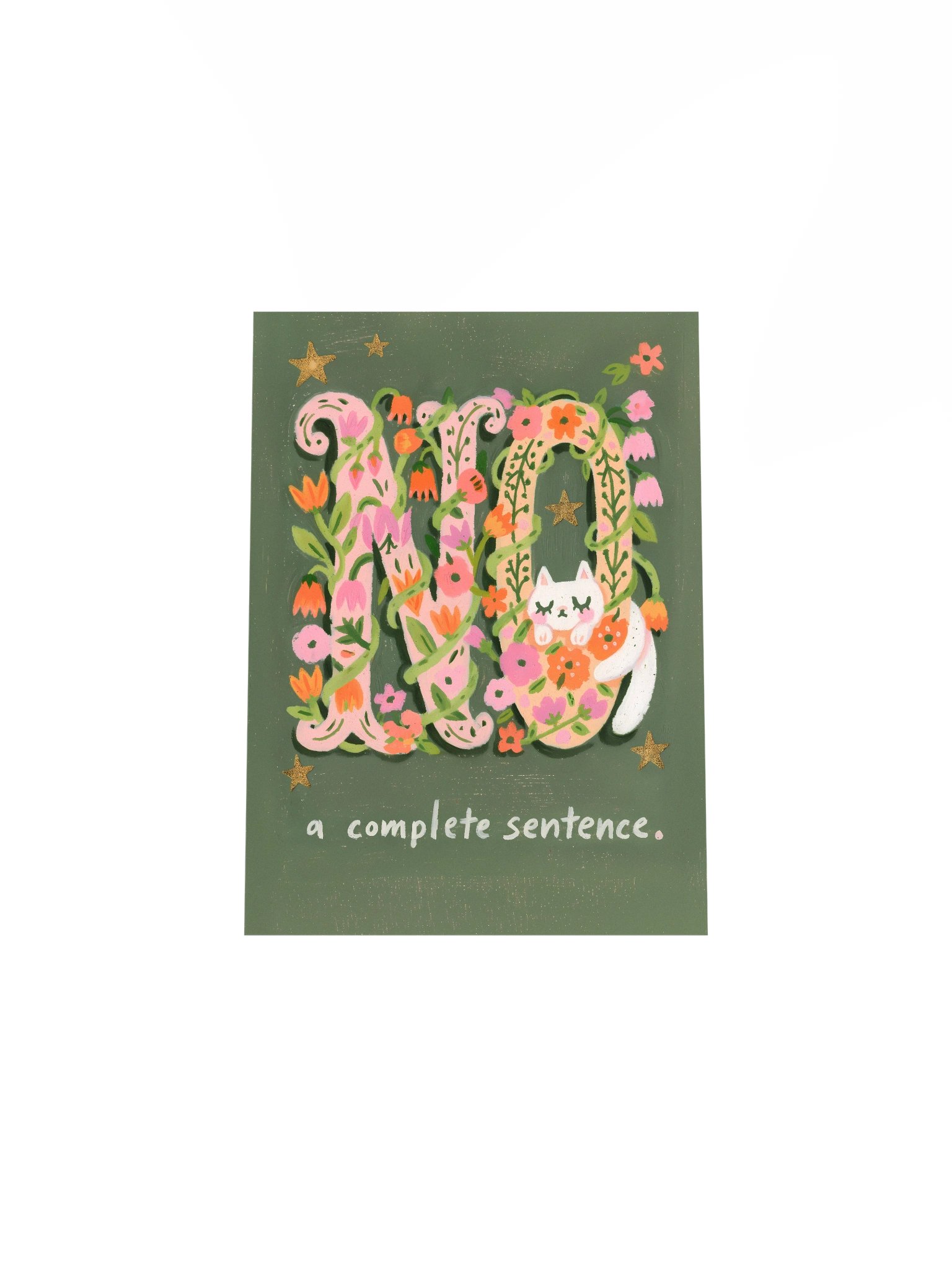 Floral Sentence Cat Poster product image (32)