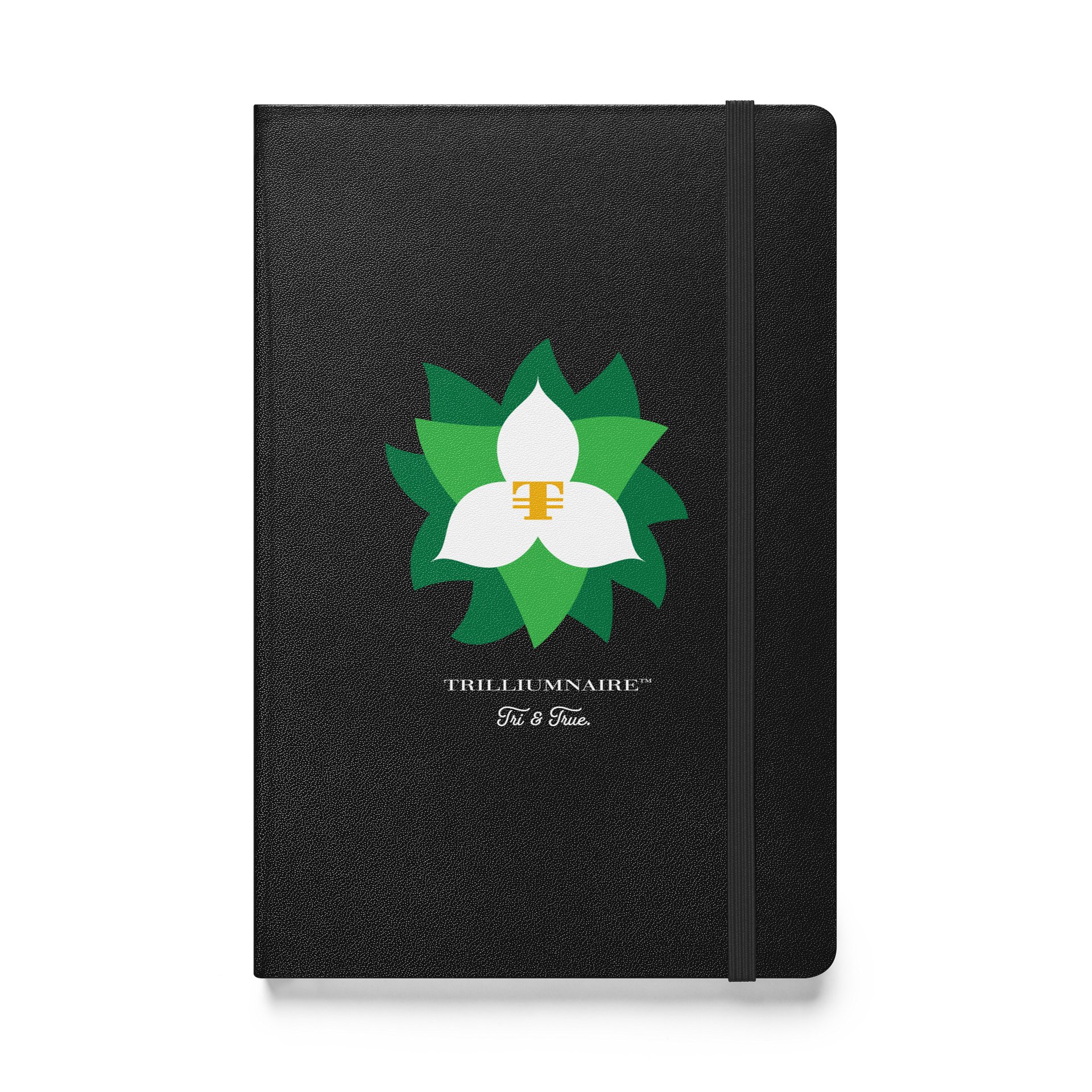 Trilliumnaire™ Full-Flower Logo Tri & True Hardcover Notebook product image (1)