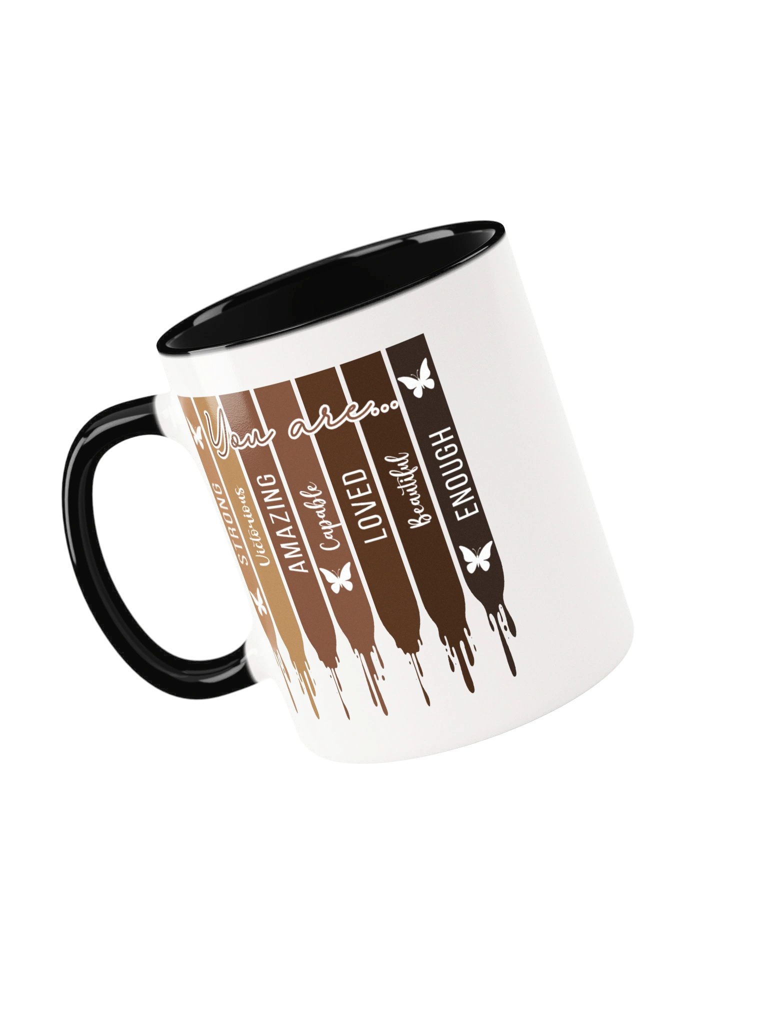 Melanin Stripes Black Accent Mug for Black Women product image (3)