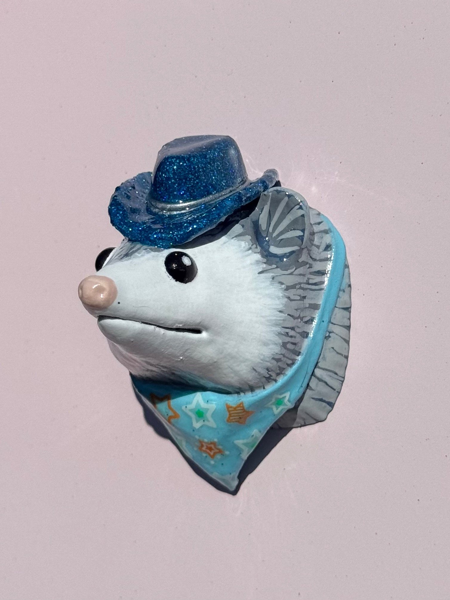 Hand-Painted Possum Magnet (Blue) product image (3)