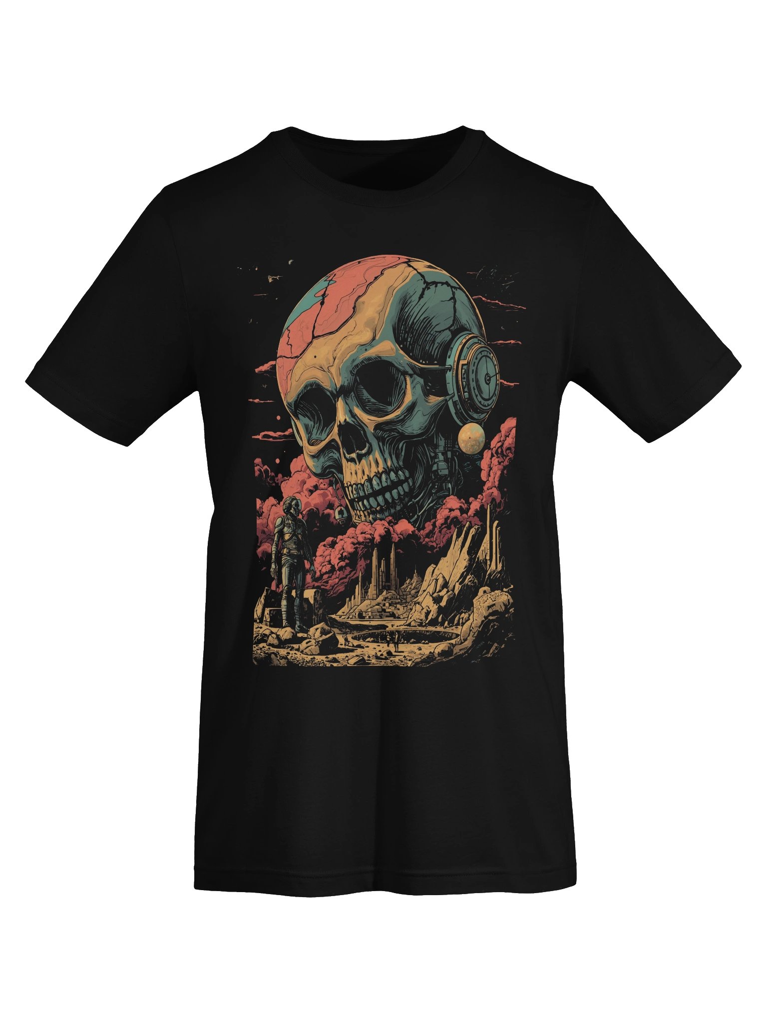 Retro Sci-Fi Skullscape Lightweight T-Shirt product image (4)