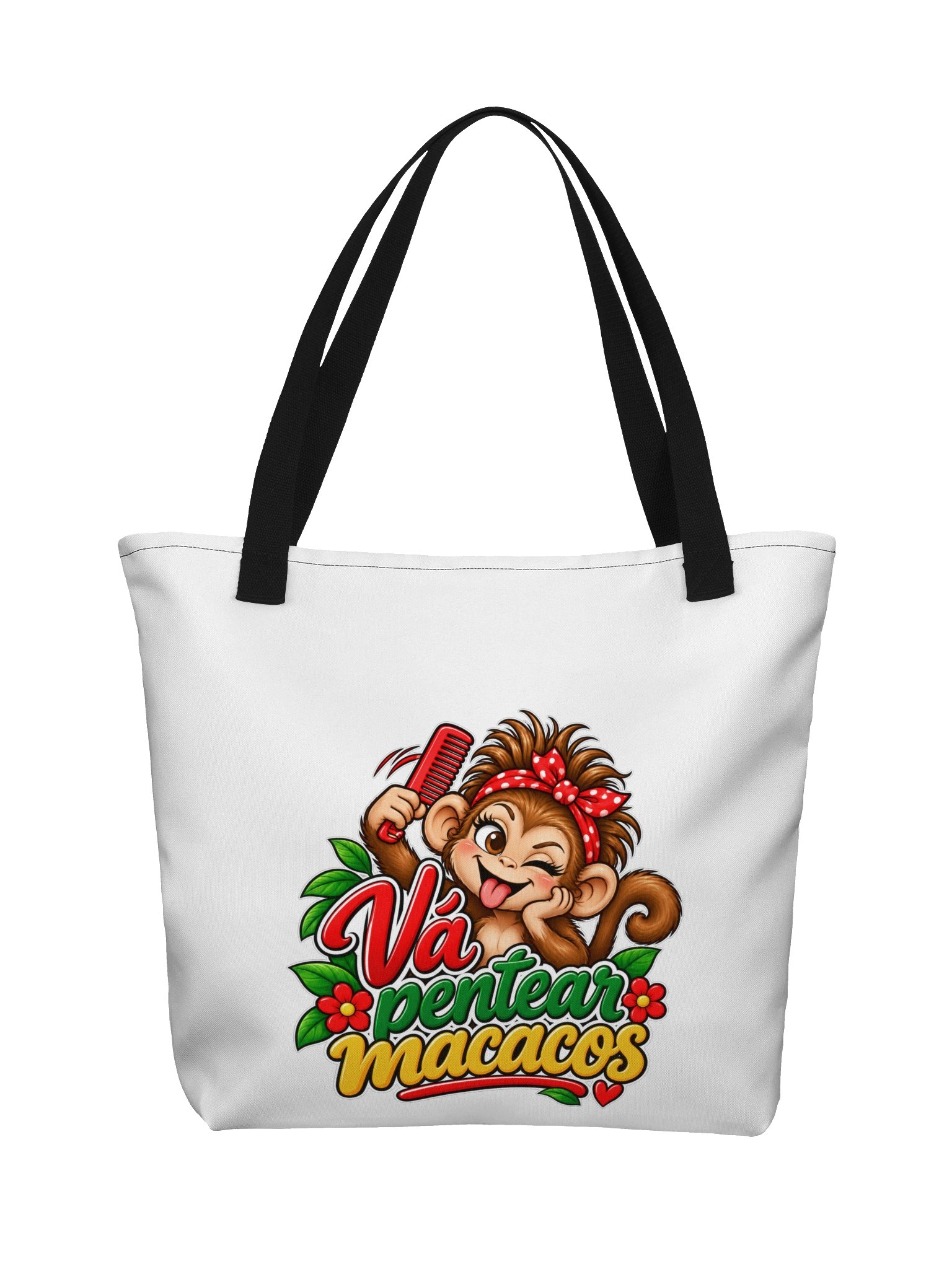 Vá Pentear Macacos – Funny Portuguese Saying Tote Bag product image (2)