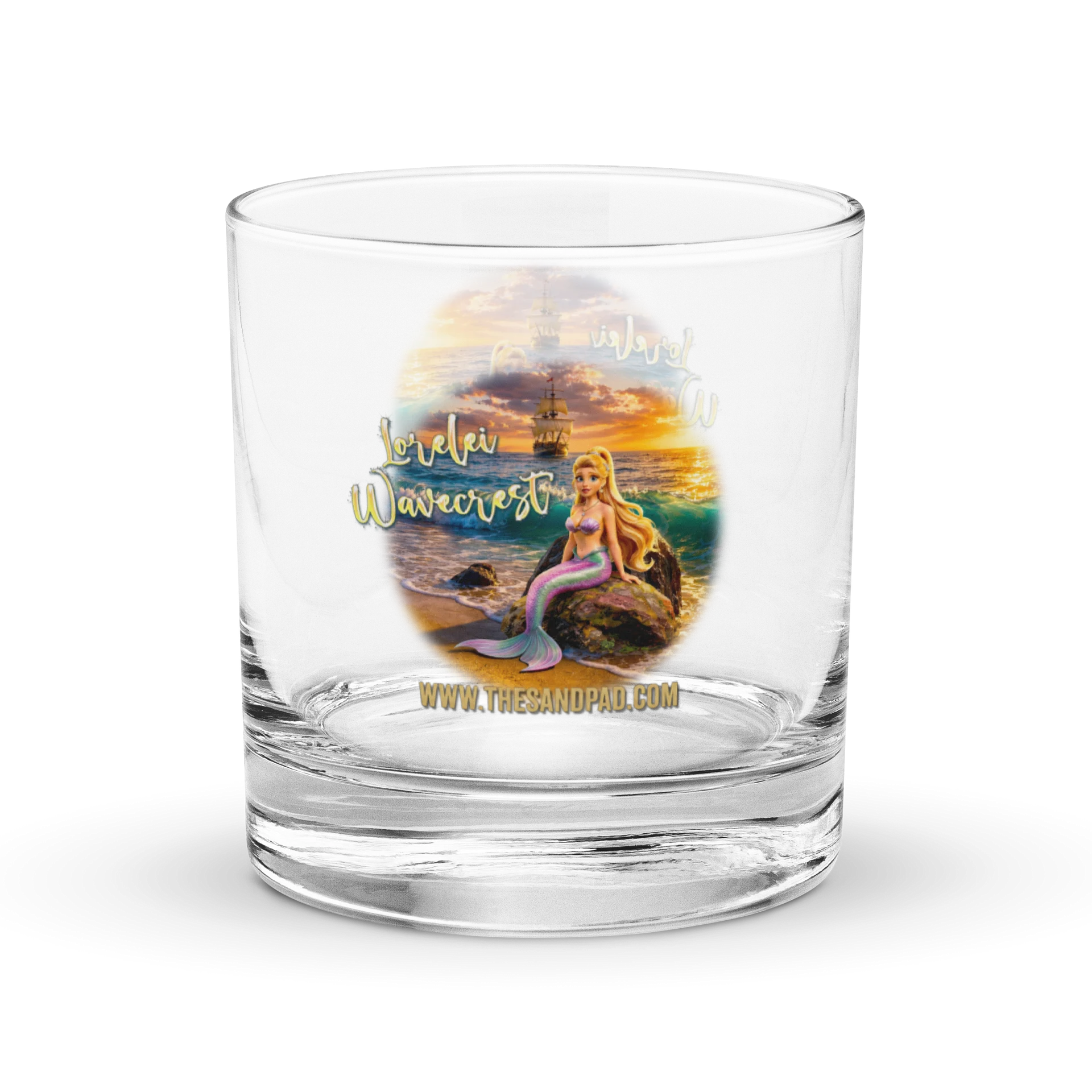 Lorelei Wavecrest Rocks Glass product image (3)