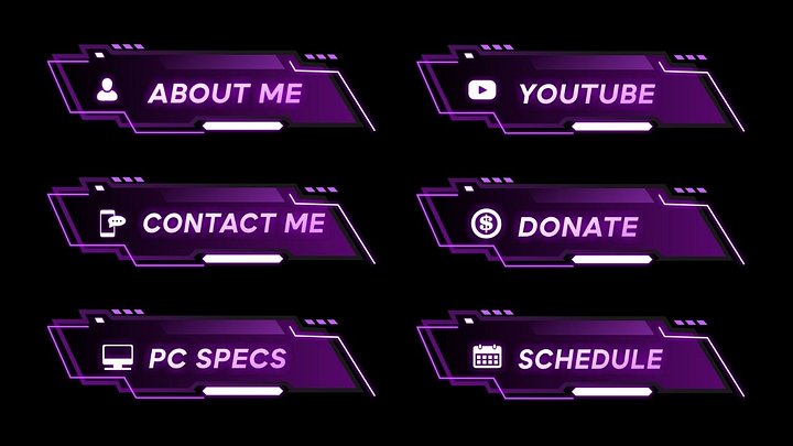 Futuristic Pink Twitch Panels product image (1)