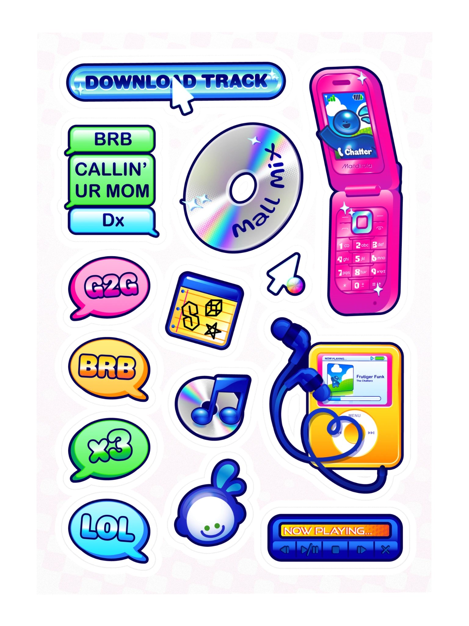 MP3 Hillz Sticker Sheet product image (1)