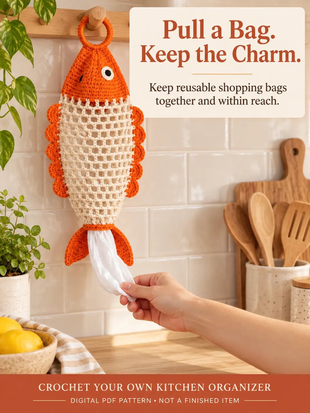 Crochet Fish Bag Holder Pattern product image (3)