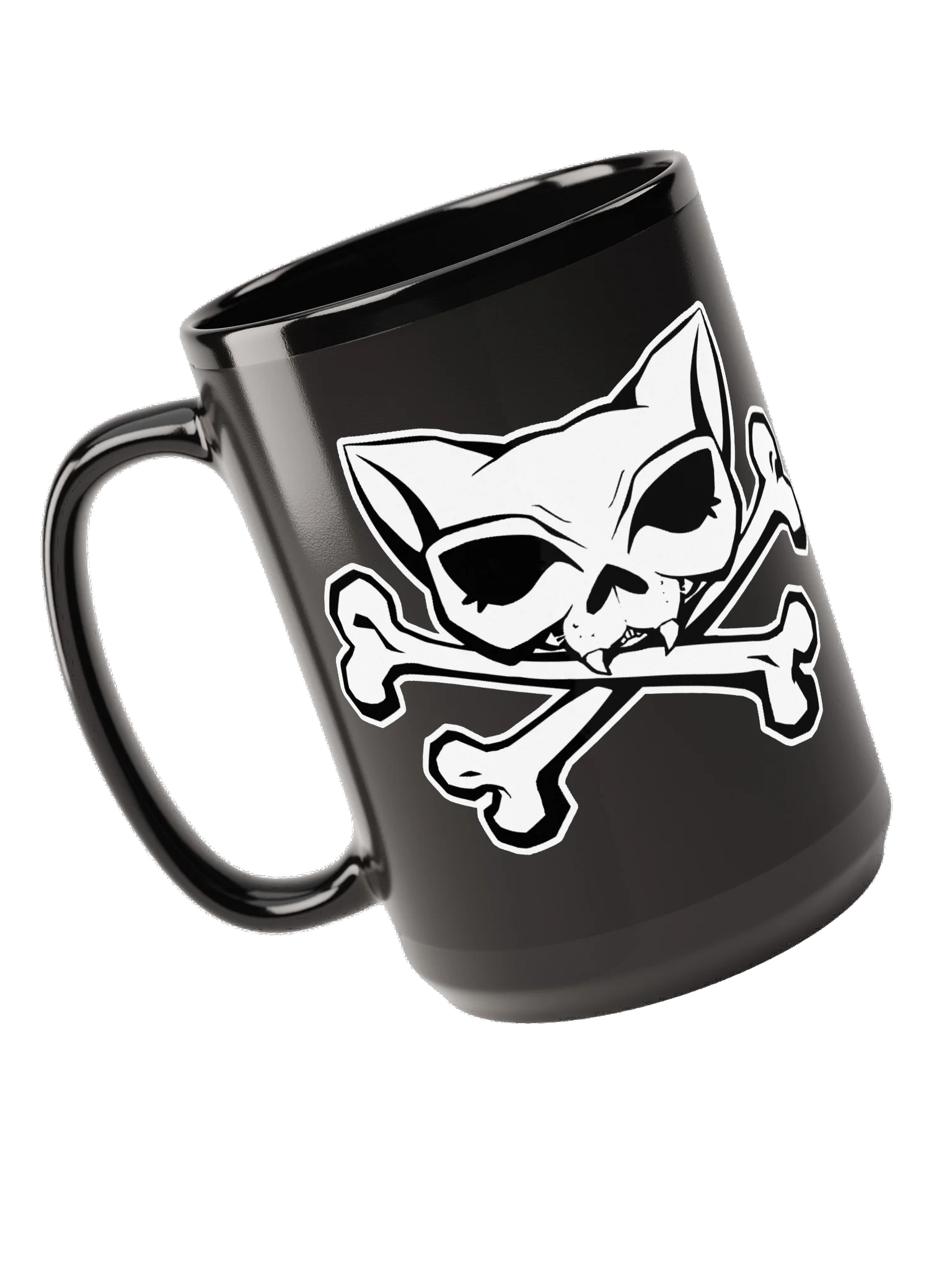 White Kat Skull Blaque Mug product image (5)