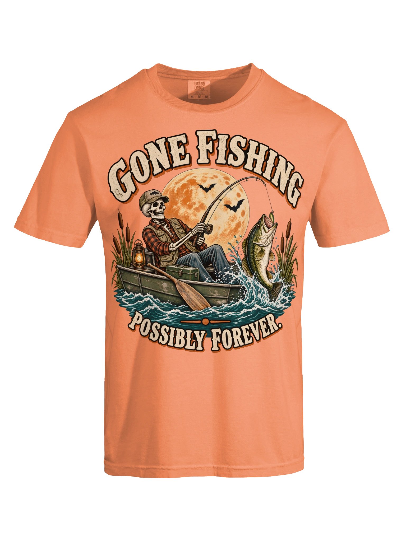 Gone Fishing—Possibly Forever | Halloween Bass Fishing Shirt product image (9)