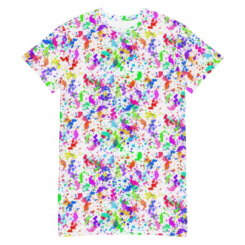 PRIDE Paint Splatter T-Shirt Dress product image (1)