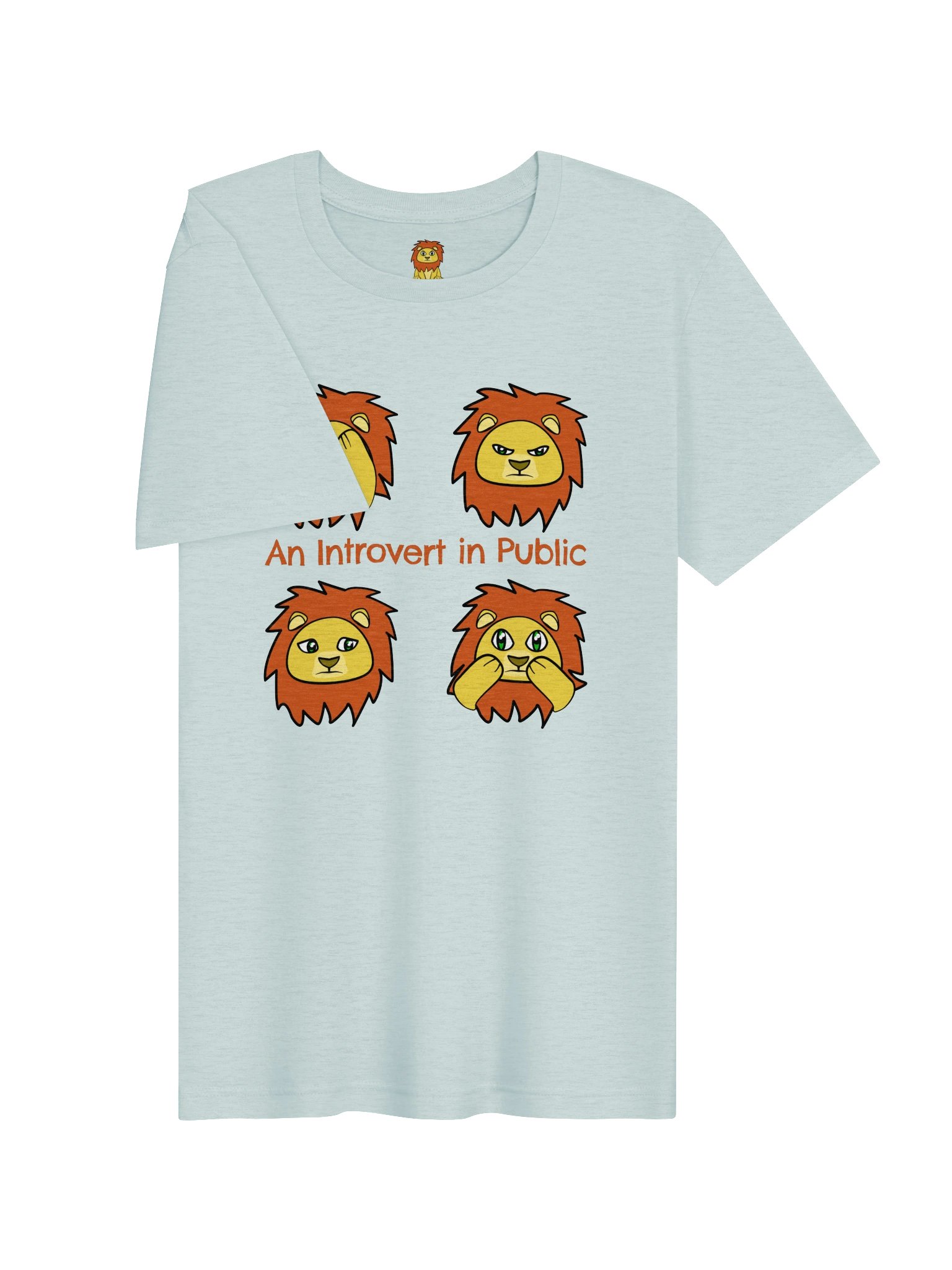 An Introvert in Public – Lonely Lion T-Shirt product image (9)