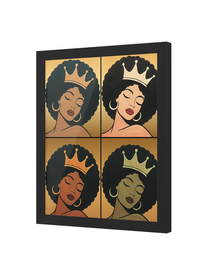 Poised Princess Quad Crown — Framed Afro Pop Portrait product image (4)