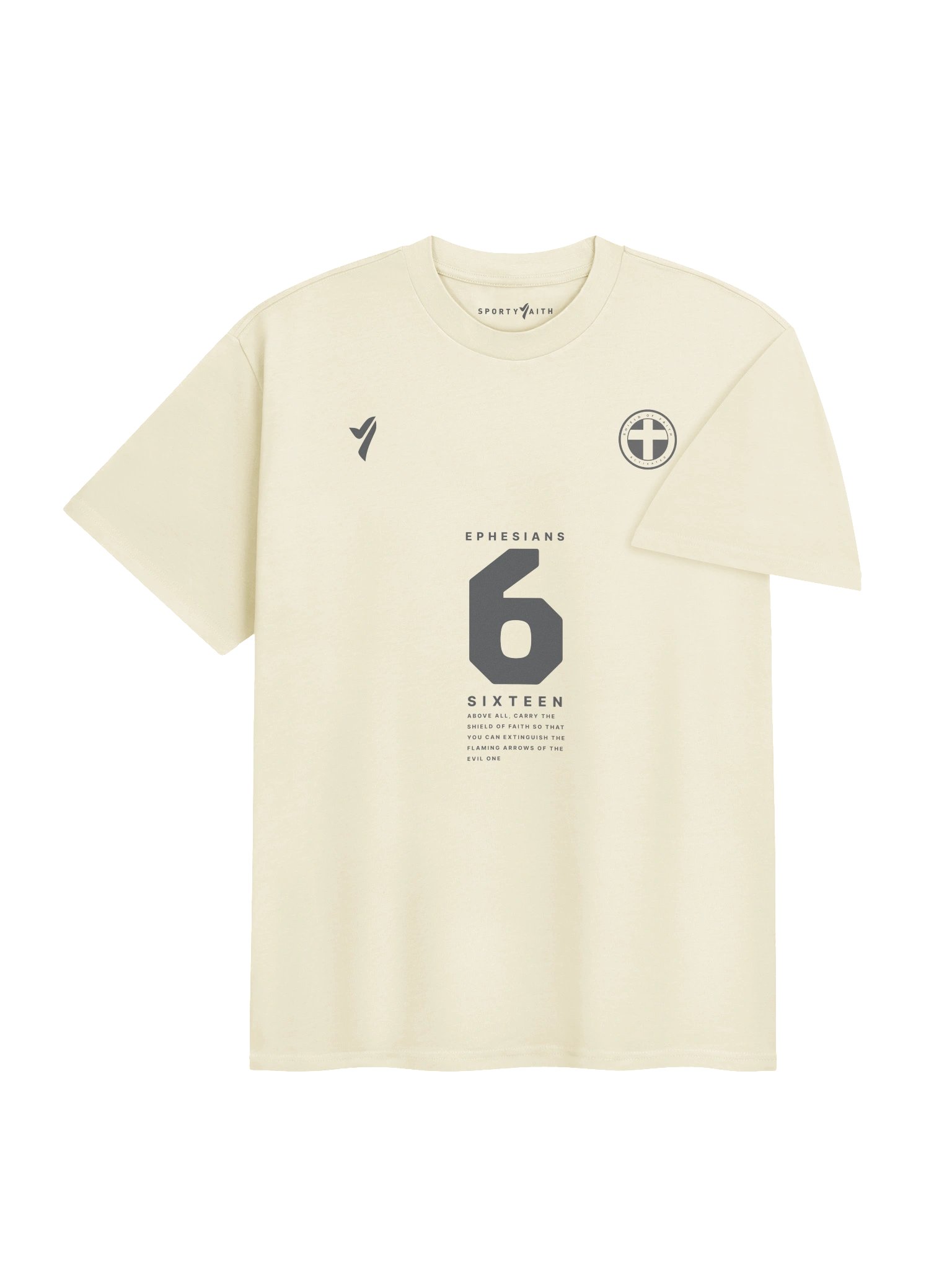 Ephesians 6:16 Faith T-Shirt (Cream) product image (4)