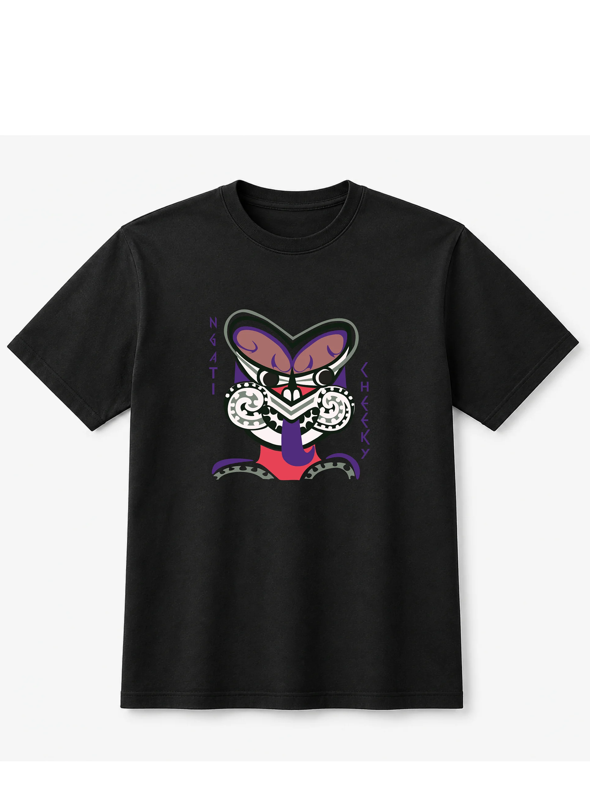 Ngāti Cheeky Black Tee product image (1)
