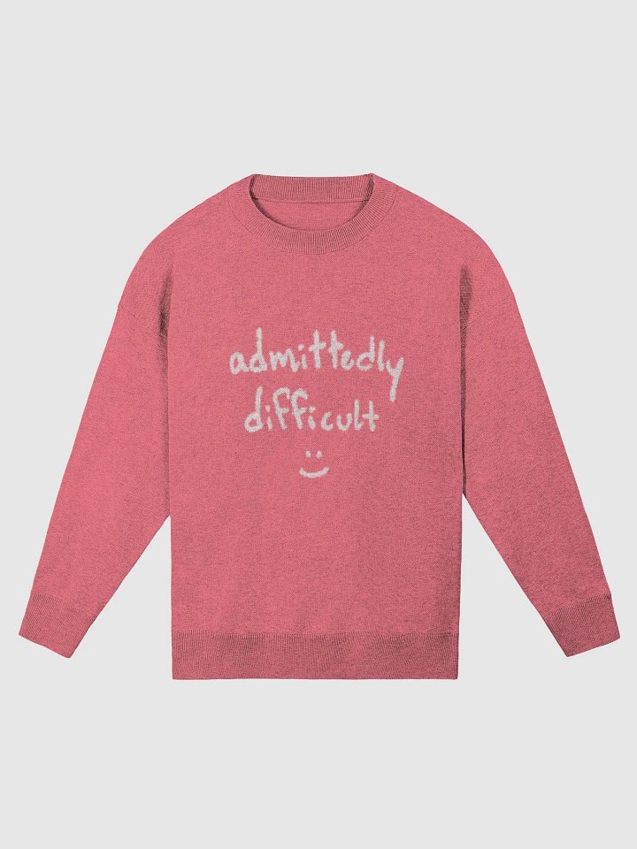 admittedly difficult (duotone pink) knitwear relaxed crewneck product image (1)