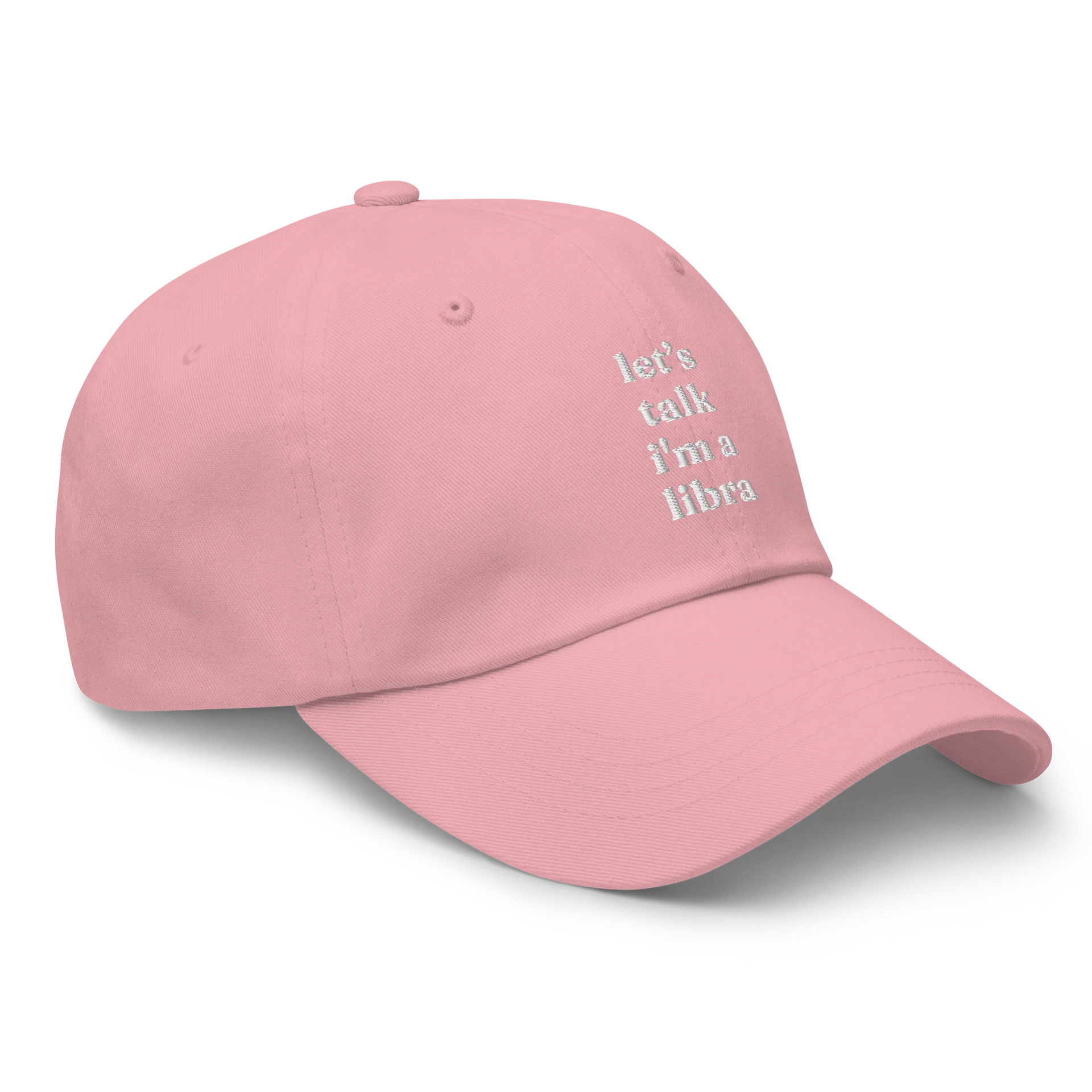 let’s talk libra embroidered cap product image (3)