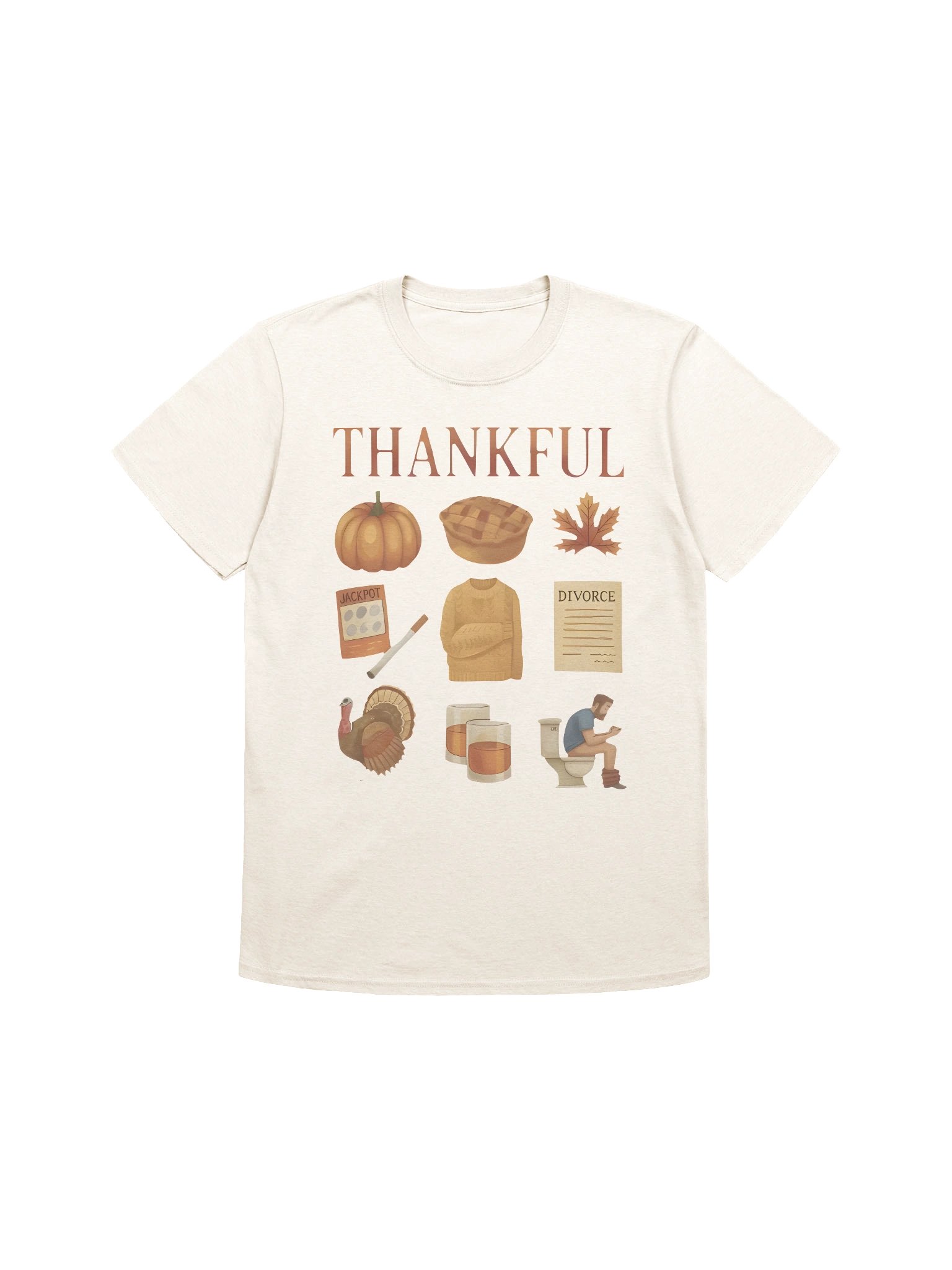 Thankful Thanksgiving Doodles T-Shirt product image (1)