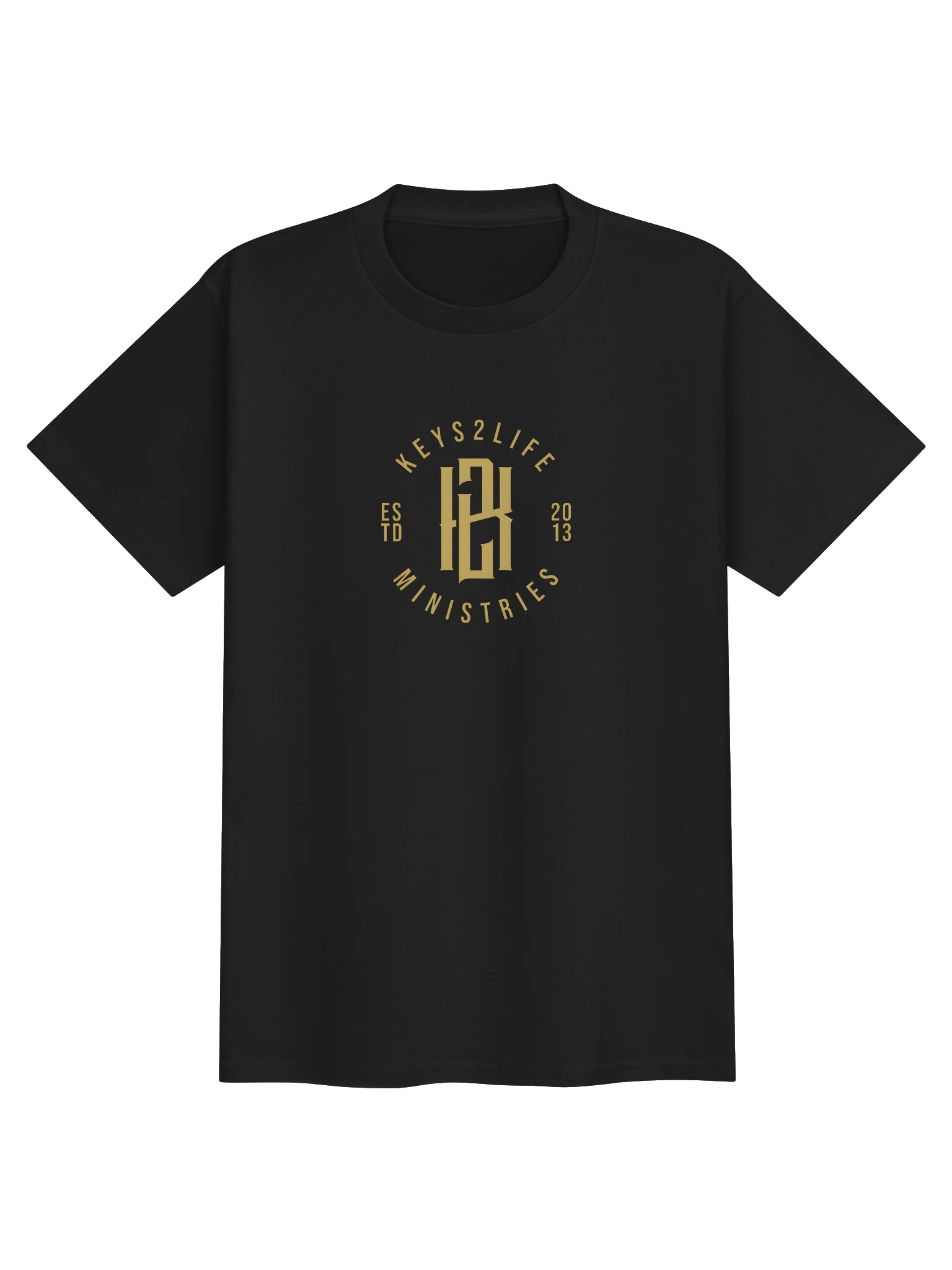 Keys2Life Ministries Gold Monogram Youth Tee product image (4)