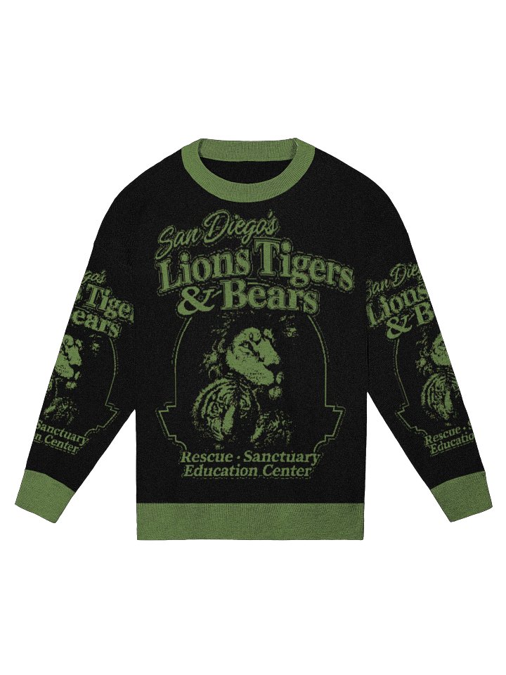 LTB Logo Oversized Knit Sweater (Black/Green) product image (1)