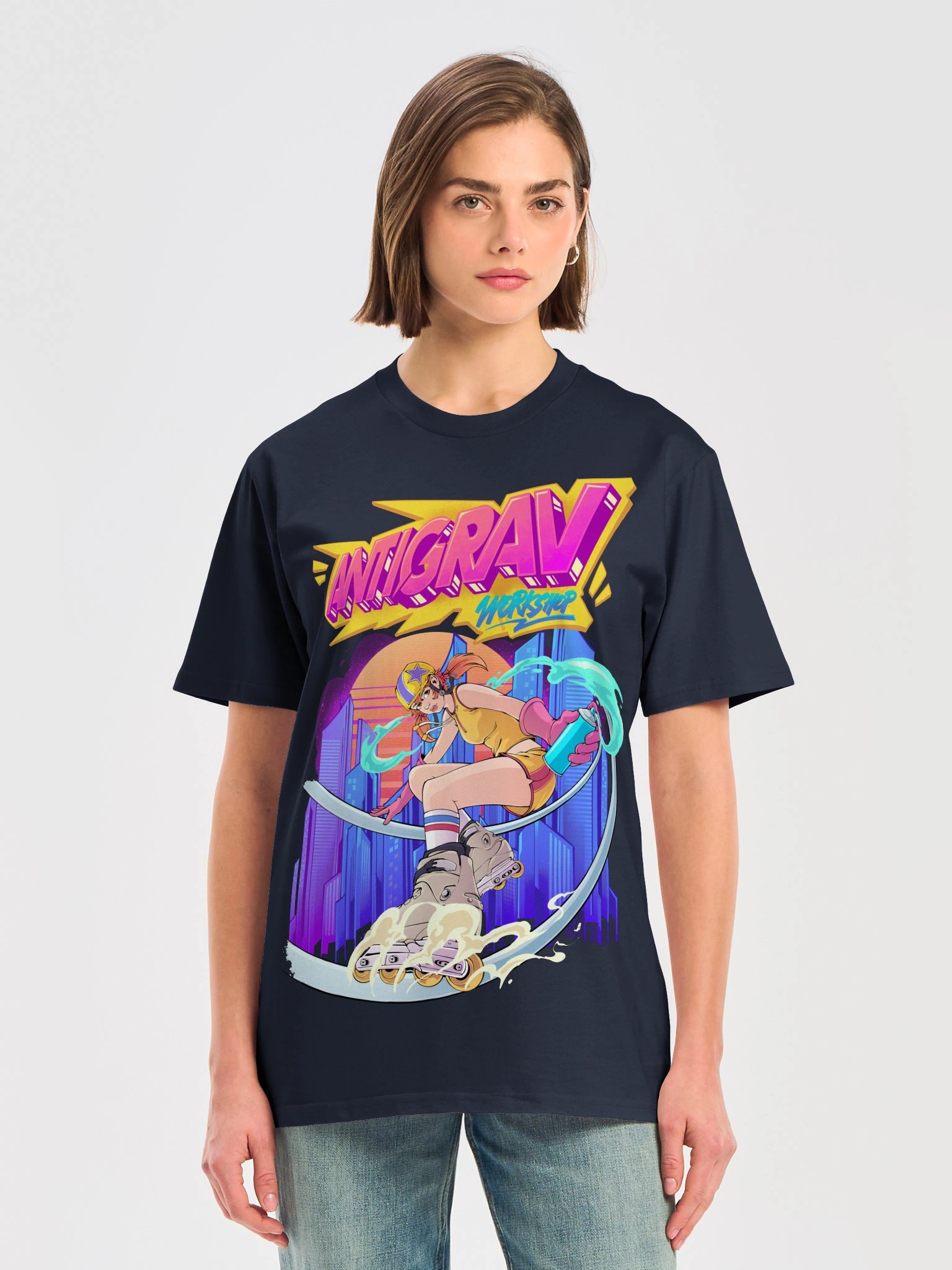 Spray Trail Relaxed Fit T-Shirt | Retro Graffiti Skater Streetwear Tee product image (2)