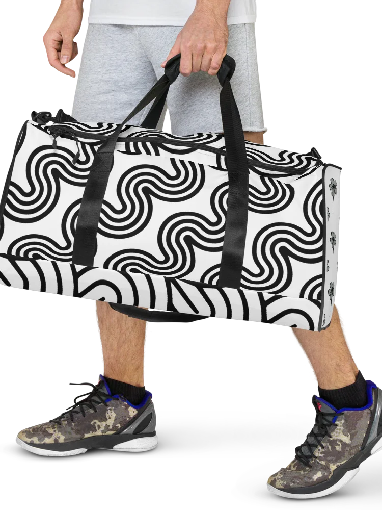 Monochrome Waves Duffel Bag product image (2)
