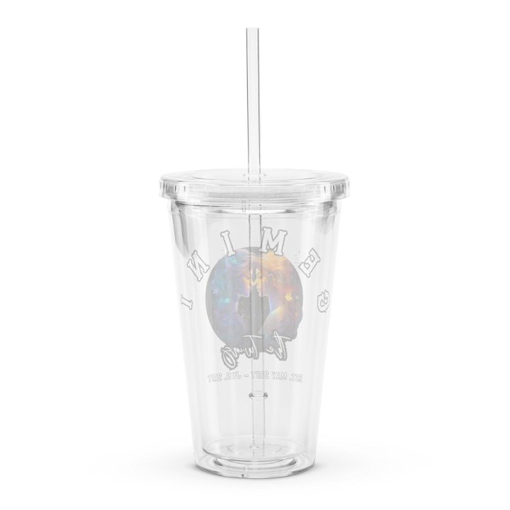 Gemini - Zodiac Double Wall Clear Plastic Tumbler product image (2)